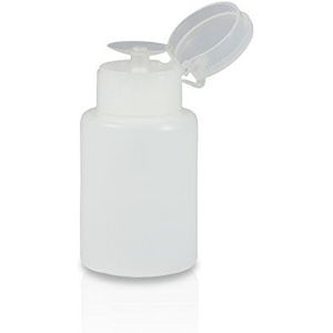 NAILS FACTROY N&BF Dispenser, pompfles, 150 ml, wit, pompdispenser voor het doseren aanbrengen van nagellakverwijderaar, reiniger en meer, voor nagelstudio en thuis, praktische cosmetica, pompfles