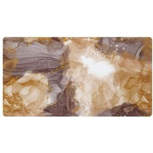 VAPOKF Luxe goud met glittertextuur keukenmat, antislip wasbaar vloertapijt, absorberende keukenmatten loper tapijten voor keuken, hal, wasruimte