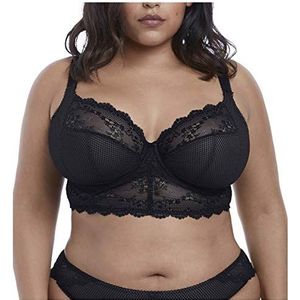 Elomi Charley Longline beugelbralette plunge beha voor dames, Zwart, 85K