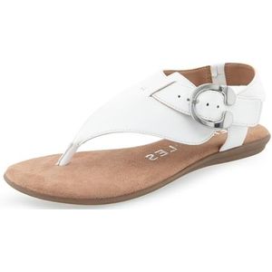 Aerosoles Isa platte sandalen voor dames, Wit, 42.5 EU Ancho