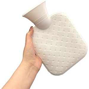 DieffematicRSD Warmwaterkruik Watervullende Warmwaterkruik Brede Opening Warmwaterzak Hand Voeten Warmer voor Nek Schouder Pijnbestrijding Menstruatiekrampen (Color : White)