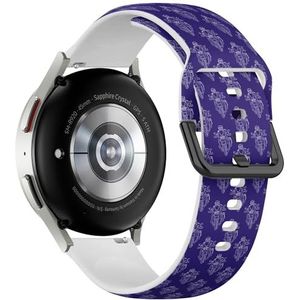 Sportieve zachte band compatibel met Samsung Galaxy Watch 6 / Classic, Galaxy Watch 5 / PRO, Galaxy Watch 4 Classic (motorrijden) siliconen armband accessoire