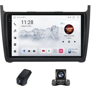 9"" Autoradio Bluetooth geldt voor Volkswagen POLO 5 2008-2020 Carplay Android Auto/DSP/WiFi GPS Navi RDS/FM Ingebouwde 4G LTE en WiFi,Android 14 Radio 2 din met achteruitrijcamera(C20Plus)