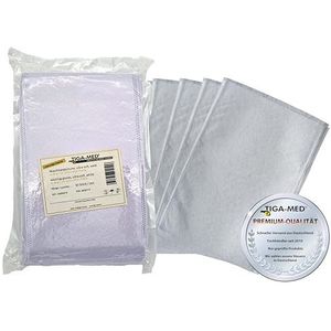 Tiga-Med Washandjes, ultrasoft, 250 stuks (5 x 50), professionele kwaliteit, molton wegwerpwashandjes, wit, voor lichaams- en intieme verzorging