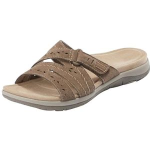 PMVRTHQV Damessandalen, voetboogondersteuning, comfortabele wandelsandalen, zomer, antislip, casual sandalen, Koffie, 41 EU