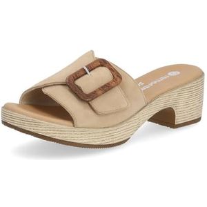 Remonte Damessandalen D0N56, damesslippers, beige 60, 38 EU