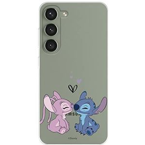 Officiële Disney Angel & Stitch Kiss beschermhoes voor Samsung Galaxy S23+ beschermhoes van flexibel silicone met officiële licentie van Lilo & Stitch