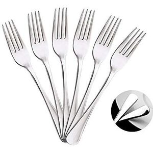 Mr. Spoon - Set van 6 visvorken, dessertvorken, tafelvork van roestvrij staal, 19 x 2,65 cm