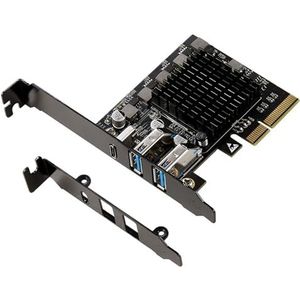 Wdbild Industriële PCIe aan Usb A/Usb-de Uitbreidingskaart Asmedia3242 van de Gegevensoverdracht voor Camera vangt