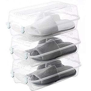 NUKied Schoen Opbergdoos 3 Pack Transparante Clear Stapelbare Plastic