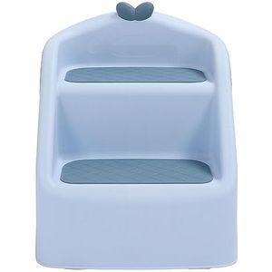 Toilet Potty Training Kruk, 2 Step Sink Toilet Kruk Veiligheidsslot Antislip voor Badkamer (Blauw)