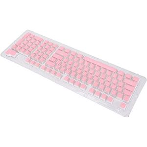 110 toetsen Toetsenbordtoetsen, gemakkelijke installatie OEM-hoogtetoetsenbordtoetsen FOS Step voor de meeste mechanische toetsenborden(Roze wit)