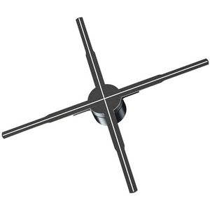 Holografische Waaier, 3D Holografische Ventilator Projector Afstandsbediening Reclame Display Hoge Resolutie LED-bordlamp Wandgemonteerde Holografische Speler Cool,Holografische Projector(65cm HD edi