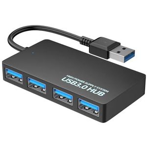 Draagbare USB-hub, compacte 4-poorts USB 3.0 hub-splitter adapter, 5 Gbps (USB 3.0)