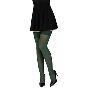 looksy Dameskousen, ondoorzichtig, zelfdragend, 60 denier, elastische band, plussize, dijbeenhoog, S-3XL, Bottiglia, M-L