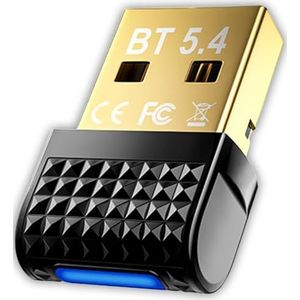 EDR Bluetooth adapter 5.4 voor pc, USB Bluetooth dongle, draadloze zenderontvanger voor laptop, pc, headset, toetsenbord, muis, bluetooth, stereo, compatibel met Windows 11/10/8.1/7 (BT5.4-2)