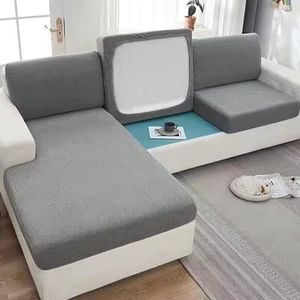 SYT-MD Sofa Kussenhoezen, Hoge Stretch Sofa Seat Kussenovertrekken, Bank Kussenhoes Universeel Voor 1/2/3 Zits Sofa Meubelbeschermer Antislip Met Elastische Bodem (Color : C, Size : Enlarged 3-Seater)