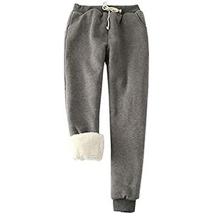 Fleece Thermische Broek Vrouwen Grote Maat Joggingbroek Winter Warm Gevoerde Teddy Fleece Vrijetijdsbroek Thermische Panty Winter Verdikte Sportbroek Jogger Broek Trainingsbroek