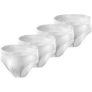 Sesto Senso Heren Slips Katoenen 2-4 Stuks Comfortabel Mannen Briefs Ondergoed 4 Pack Wit XL