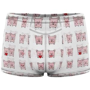 Set van grappige varkens heren boxershorts sexy shorts mesh boxers ondergoed ademende onderbroek string