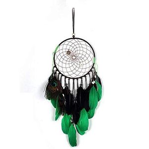 CHICIEVE Dream Catcher Groene Boheemse Pauw Veer Decor Opknoping Thuis Bruiloft Sieraden- 7.8"" Diameter - 24.8"" Lengte (Kleurrijk Groen)