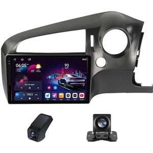 Android autoradio 2 Din geldt voor Honda Stream 2 2006-2014 met Draadloze Carplay Android Auto GPS Navi WiFi 9 inch met Bluetooth FM/RDS+ Achteruitrijcamera/Stuurwielbediening(C30Plus)