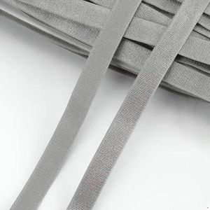 5/10M 8/10/12mm Nylon BH-band Elastische band Ondergoed Schouder Rubberen band Naai-elastische linten DIY Kledingaccessoires-Grijs-12mm-5Meters