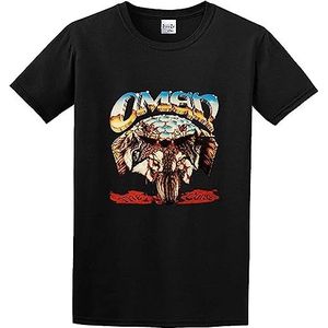 Omen The Curse 1986 Album Cover Cotton T Shirt Mens overhemden(Small)