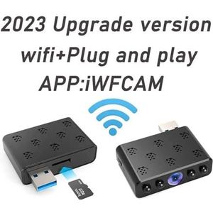 Mini-lichaamscamera, Ultra Kleine HD 1080P WIFI Mini Camera Home Security Camcorder Nachtzicht Micro Video Voice Recorder Draadloze Cam voor wetshandhaving, levering (Size : Without TF Card, Color :