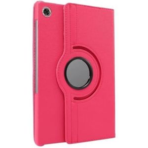 360 roterende PU lederen tablethoes geschikt for Lenovo Tab M10 Plus 3e generatie 10,6 inch TB-125F/128F-hoes(Rose Red)