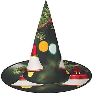 SSIMOO Kerstboom en bel chique Halloween heksenhoed voor vrouwen/ultieme keuze voor het beste Halloween-kostuumensemble