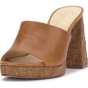 Jessica Simpson Kameena Plateausandalen voor dames, bruin suikerleer, 36 EU