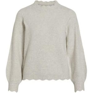 Vila - Vinikolina O-neck Knit Top - Gebreide Trui - Super Light Natural Melange