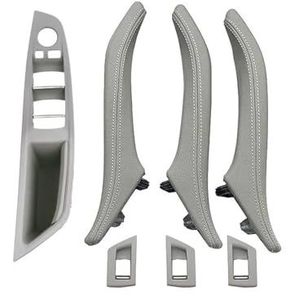 Auto interieurdeurgrepen Voor BMW 5 Serie F10 F11 F18 520 523 525 528 530 535 Linksgestuurd LHD Lederen Interieur Deurgreep Montageset(LHD Gray)