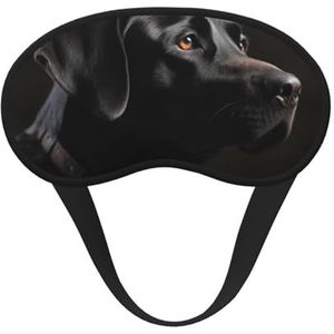 Zwart Labrador slaapmasker, zacht, comfortabel oogmasker met verstelbare riem, verduisterend, oogslaapschaduwhoes voor vrouwen, meisjes, mannen, reizen, yoga, dutje in ploegendienst