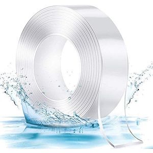 Nano Dubbelzijdig Tape, Multifunctioneel Doorzichtige zonder Sporen Wasbaar Kleverige Plakband Nano Magische Tape, Herbruikbaar Extra Sterke Spoorloos Transparante Tape voor Muur Keuken (50mm*3M)