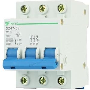 3P 3-polige 400 V Mini Stroomonderbreker C Type C-Curve Circuit Isolatie Bescherming DZ47 6A 10A 32A 63A 16A MCB (Maat: 40A)