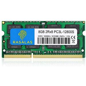 8GB DDR3L 1600MHz SODIMM RAM, 8GB 2Rx8 PC3L-12800S geheugen, PC3 1600 DDR3 12800 1.35V CL11 204-pin voor Apple MacBook Pro Imac Mini Notebook