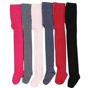 TupTam Meisjes Panty Maillot Ondoorzichtig Pakje van 6, Kleurenmix 1, 104-110