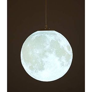KRUIHAN 3D Print Led Maan Lamp Hang Plafond Lamp Maan Licht Nachtlampje voor Kinderkamer Restaurant Bed Kamer Woonkamer 25CM