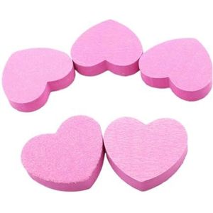 nagelbufferde zandkorrels 500 pcs Heart Shape Multicolor Double Sided Washable Sponge Nail File Buffer(500pcs Purple)