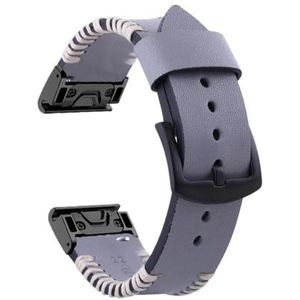 22 26mm Quickfit Horlogeband Fit for Garmin Fenix ​​7 7X 6 6X Pro 5X 5 Plus 3HR 935 Epix Lederen Band Horloge Polsband (Color : Q, Size : 22mm Fenix 6 6Pro)