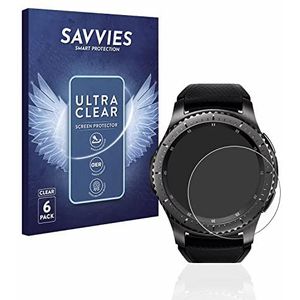 Savvies 6x Schermbeschermer voor Samsung Gear S3 Frontier / S3 Classic Screen Protector Ultra Transparant