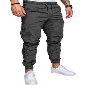 Heren Joggingbroek Trainingsbroek Casual Werk Cargobroek For Heren(Dark grey,4XL)