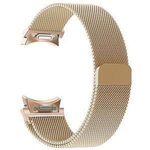 Milanese Loop band fit for Samsung Galaxy Horloge 6 4 Classic 5 pro 40mm 44mm 47mm 43mm Metalen Armband fit for Galaxy Horloge 4 6 Band (Color : Rose gold, Size : Galaxy Watch6 44mm)