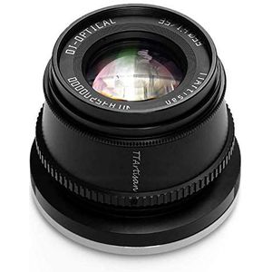 TTArtisan 35 mm F1.4 lens APS-C MF cameralens voor Sony E-mount camera's A5000 A5100 A6100 A6300 A6400 A6500 A6600 NEX A7 A7I A7R A7RIV A7S A7SI A7SII A9 en meer (E Mount Black)