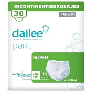 Dailee Pants Super M - 30x Incontinentiebroekjes - incontinentie Pants voor Mannen en Vrouwen - Luierbroekje Volwassenen voor Matig tot Zwaar Urineverlies