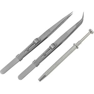 3Pcs Sieraden Crafting Pincet Set Rvs Gereedschap Voor Edelstenen En Kralen Grabber Kralen Levert