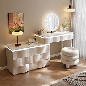 Vicco Amira Hoek kaptafel - 99 cm met LED-spiegel, k