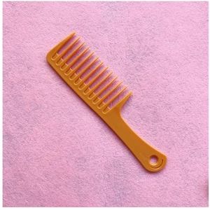 Grote Grove Krullend Haar Kam Krullend Vrouwen Glad Haar Kam Geen Knoop Verdikte Kappers Kam Haar Styling Tools(Yellow)